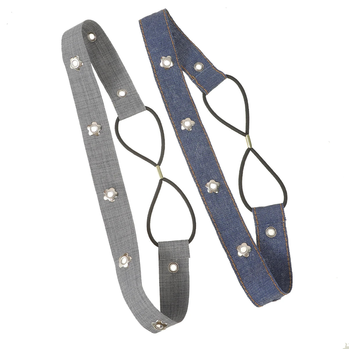 Punk Mädchen Stoff Hohl Elastisches Stirnband Metall Rock Personalisierte Hohl Ösen Haarband Casual Sport Stirnbänder Haar Zubehör So ist Leben