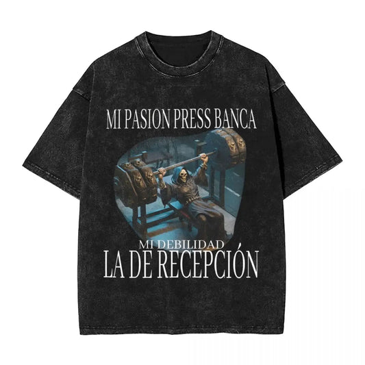 Calacas Chidas Gym Washed T-Shirts - So ist Leben