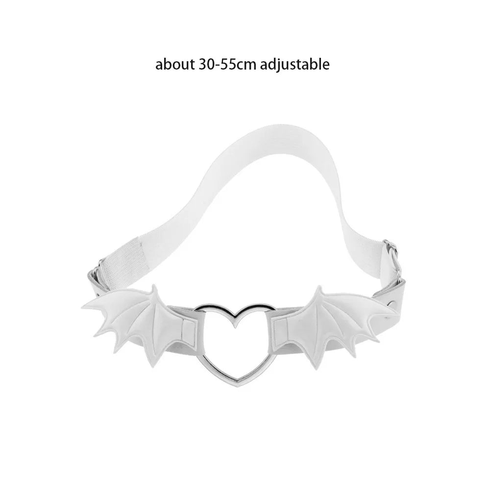 Sexy Mädchen Goth Vampir Herz Fledermaus Oberschenkel Strumpfgürtel Leder Schwarz Punk Bein Ring Loop Strap Gothic Zubehör Harness Hosenträger So ist Leben