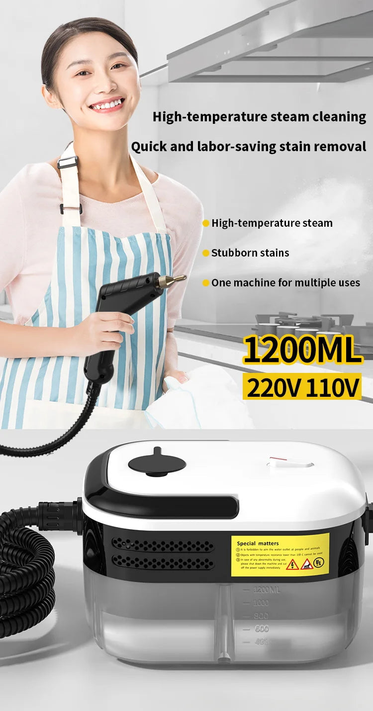 Dampfreinigungsmaschine Hochtemperatur-Sterilisation Desinfektion Auto Handheld Dampfreiniger für Bodenküche 110/220 V So ist Leben