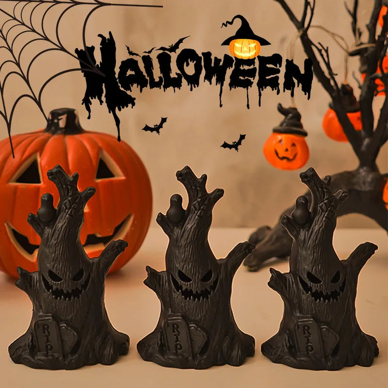 Halloween Dekoration Geist Baum Led Nacht Leuchten Geist Laterne Geist Gesicht Baumstumpf Laterne Festival Atmosphäre Horror Dekoration So ist Leben