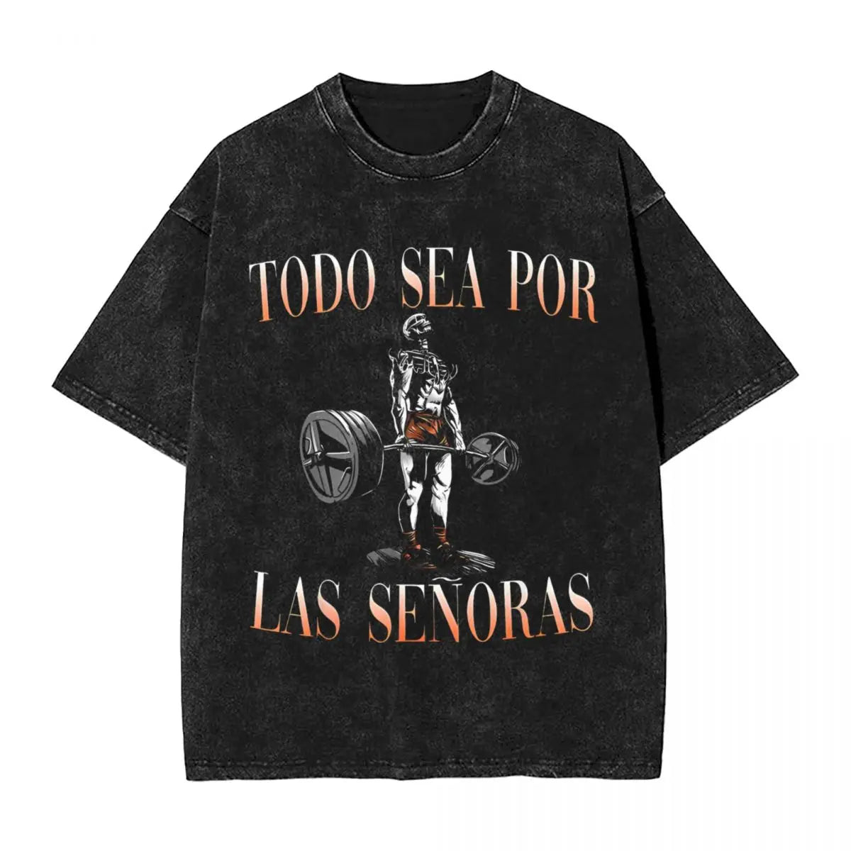 Calacas Chidas Gym Washed T-Shirts - So ist Leben