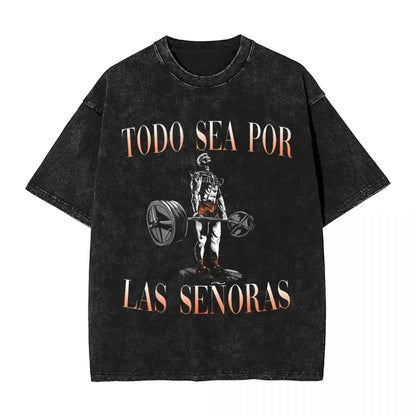 Calacas Chidas Gym Washed T-Shirts - So ist Leben