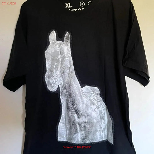 OFFIZIELLES Beyoncé Renaissance Tour No Skips Horse 2023 Herren-T-Shirt in Schwarz, XL, Vintage-Waschung, modische, weiche Streetwear, leicht gewellt So ist Leben