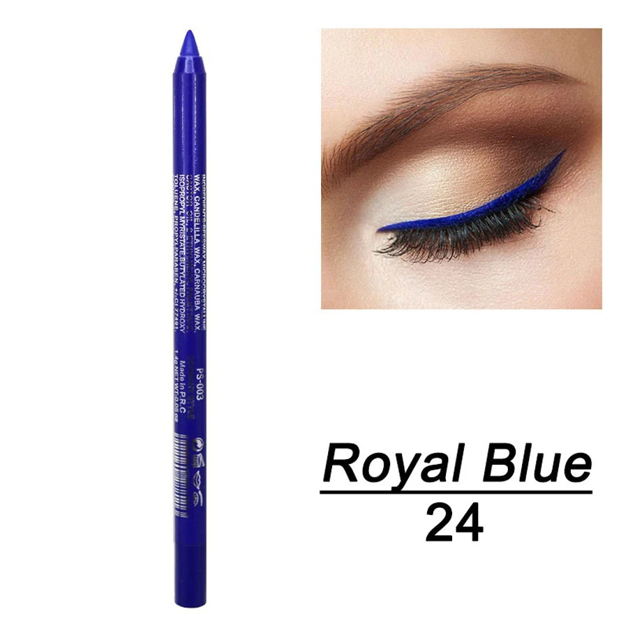 14-farbiger bunter Eyeliner-Stift, hoch pigmentierter perlmutt schimmernder Metallic-Smokey-Punk-Eyeliner im Gothic-Stil, langlebiger Water Pro So ist Leben