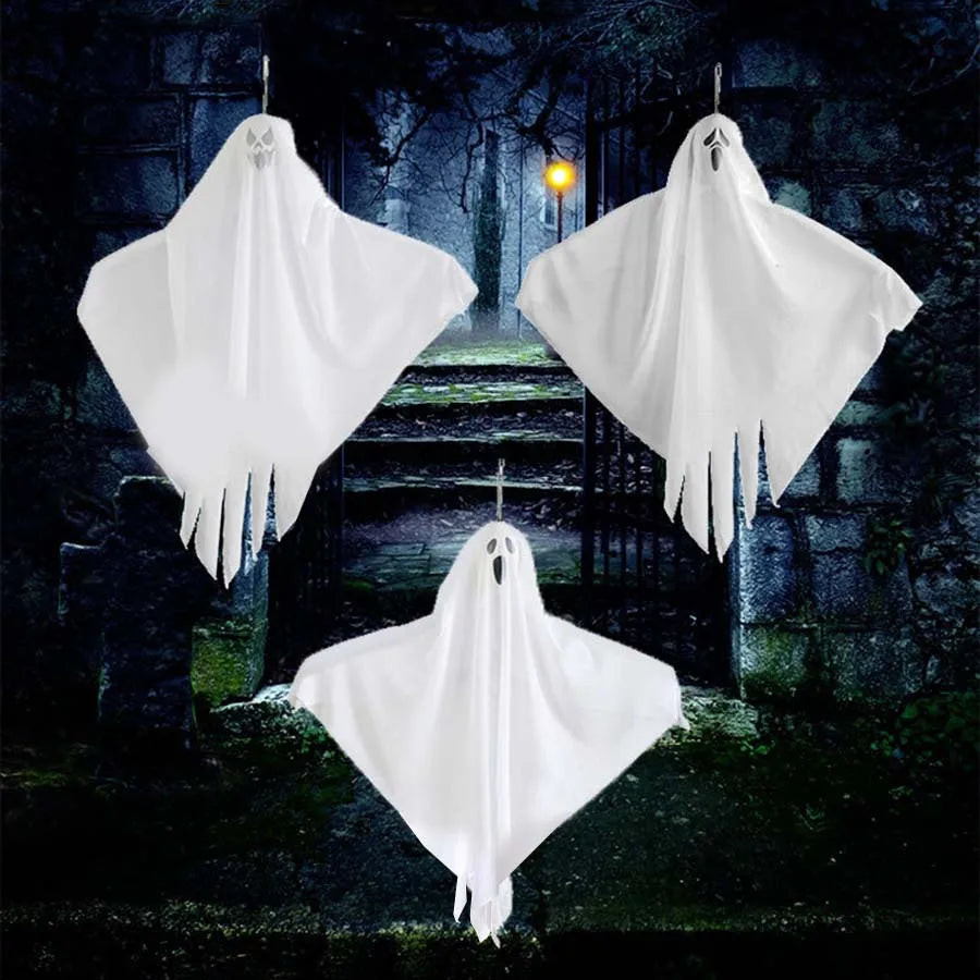 Halloween-Geisteranhänger, fliegende Geister, Party- und Festdekoration, für Zuhause, Bar, zum Aufhängen, Horror, Spukhaus, Garten, Totenköpfe, Deko-Requisiten So ist Leben