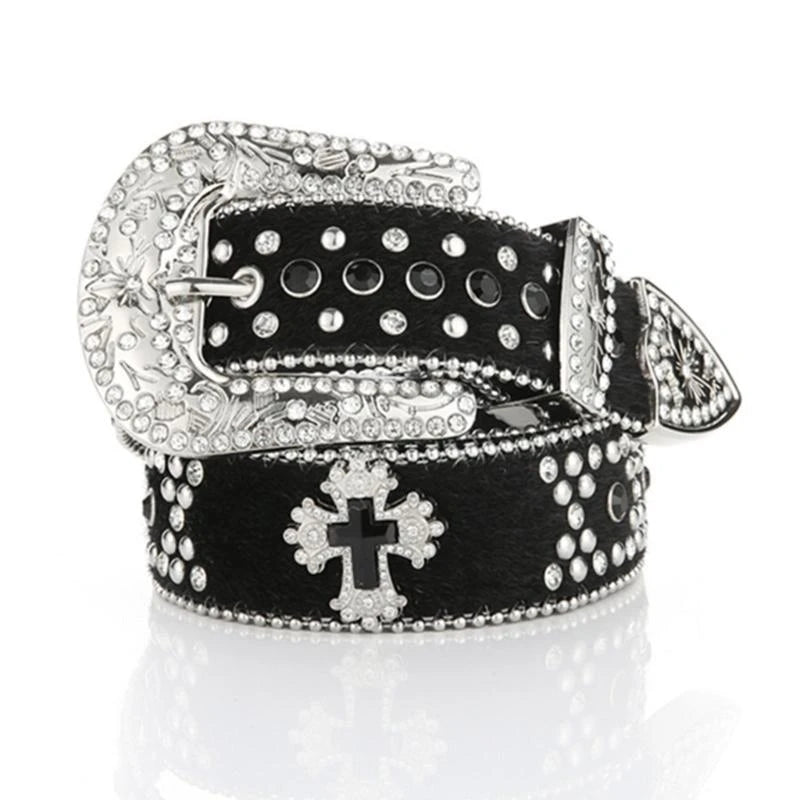 Glänzender Gürtel mit Strass-Schnalle, Damen-Mann-Teenager-Lokomotive-Gürtel für Jeansrock So ist Leben