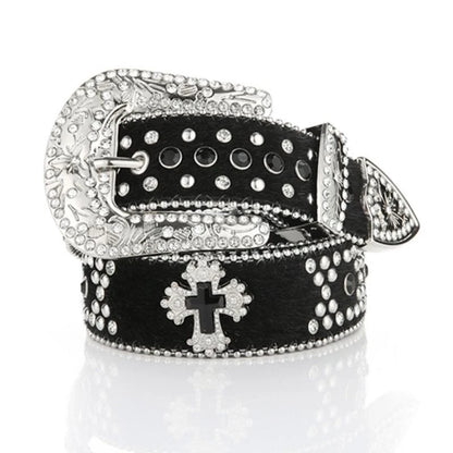 Glänzender Gürtel mit Strass-Schnalle, Damen-Mann-Teenager-Lokomotive-Gürtel für Jeansrock So ist Leben