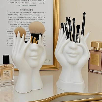 Der Make-up-Organizer ist leicht, tragbar und perfekt für den Einsatz im Schreibtisch und im Badezimmer, zur Aufbewahrung von Pinseln und Kosmetika So ist Leben