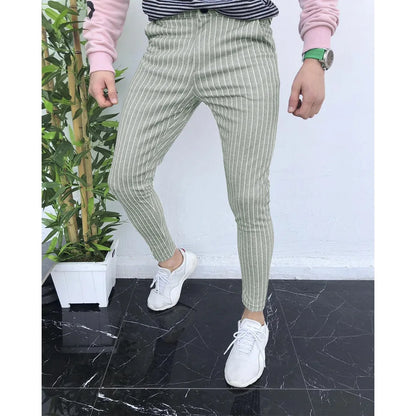 2026 Neue Herren-Bleistifthose Mode Klassische Lässige Gestreifte Bedruckte Hose Männliche Streetwear Business Sport Slim-Fit-Hose Herrenbekleidung So ist Leben