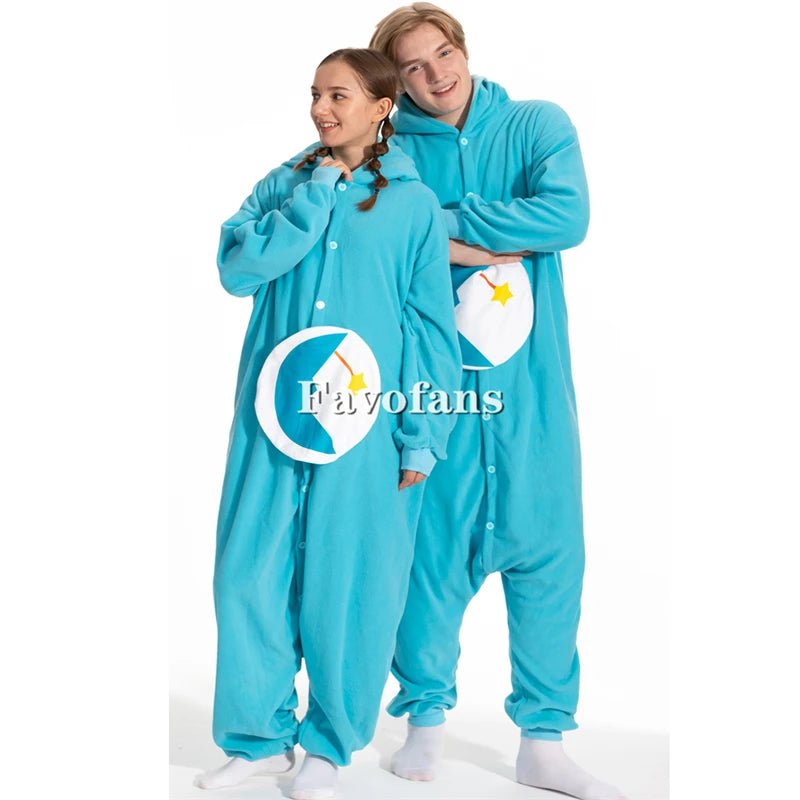 Favofans Tier-Kigurumi für Erwachsene Frauen Bären-Onesies Pyjamas Halloween-Kostüme Cosplay-Jumpsuit Weihnachtsgeschenk So ist Leben