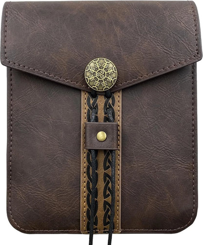 2 Stück mittelalterlicher Gürtel und Geldbörse im Wikinger-Stil, perfekt für LARP Renaissance Faire Halloween und Renaissance So ist Leben