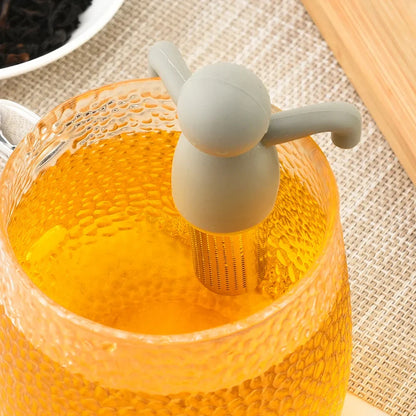 Edelstahl-Tee-Ei, Küchenzubehör, Haushaltsgebrauch, wiederverwendbare Make-up-Pinsel aus Metall, Massage, Küche, Esszimmer, Bar, Garten So ist Leben