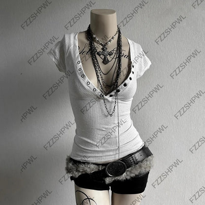 Y2K Crop Top, moderne Form, klare Struktur, Streetwear‑Design