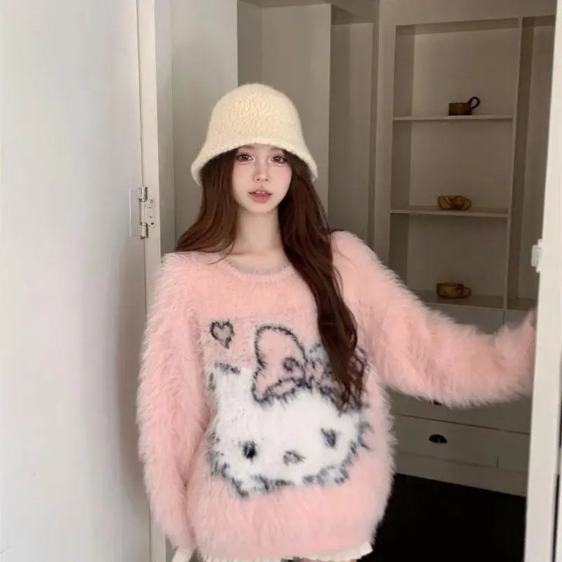 Hello‑Kitty Strickpullover im modernen Anime‑Design
