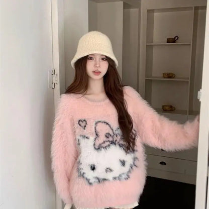 Hello‑Kitty Strickpullover im modernen Anime‑Design