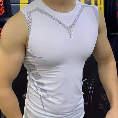 Herren-Kompressions-Tanktop für Herren, Fitnessstudio, ärmellos, schnell trocknend, Sportbekleidung, für Herren, Fitness, Bodybuilding, Weste, Workout, Muskel-Top So ist Leben