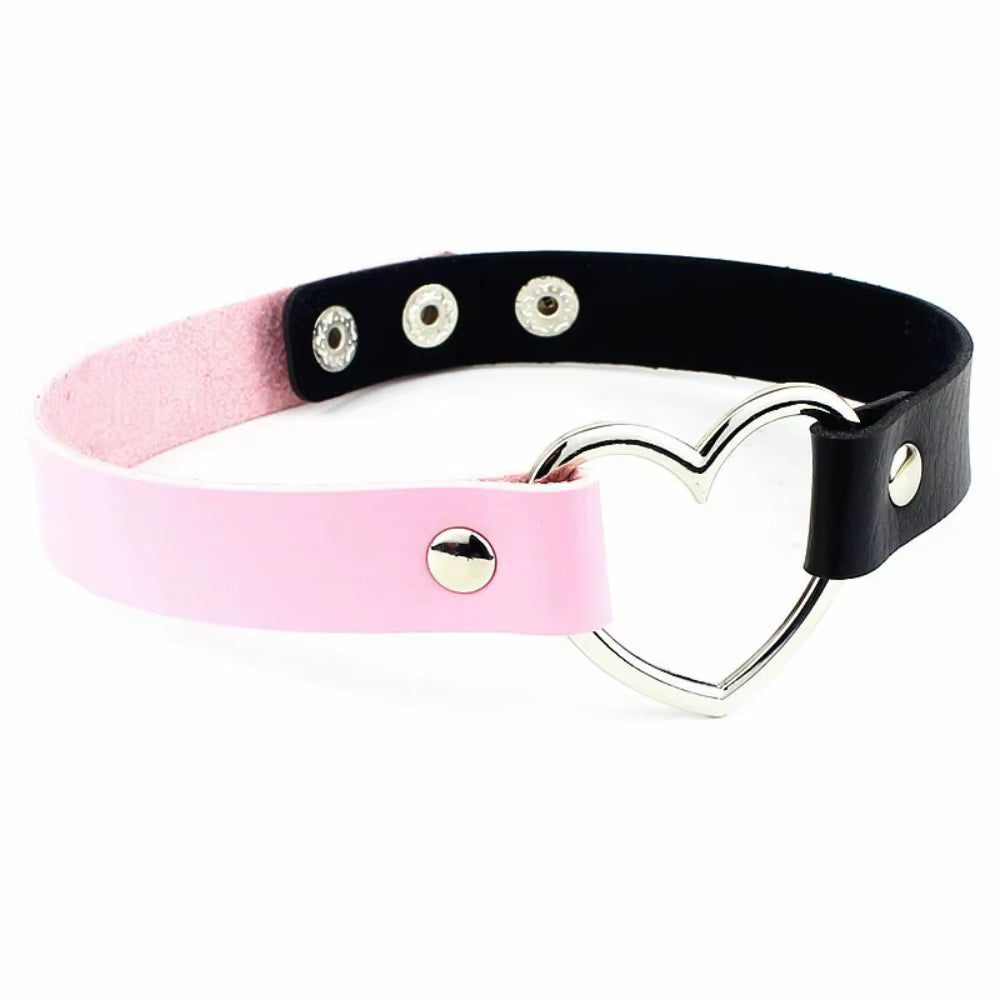 Punk Choker mit Herzdetail für kreative Persönlichkeiten So ist Leben