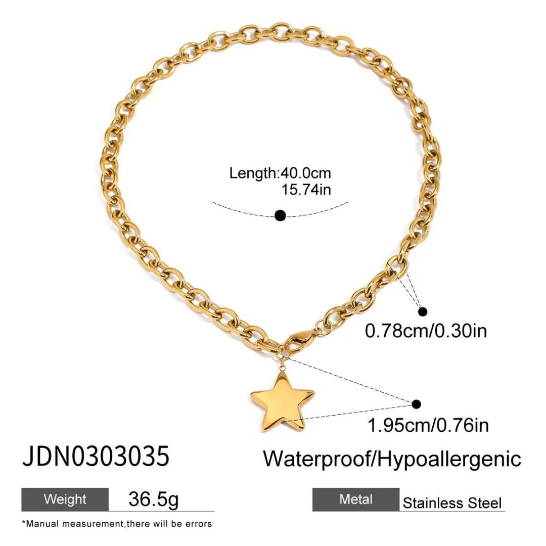 Youthway Elegant Pearl Necklace For Women 18K Gold Plated Stainless Steel Cross Star Heart Pendant Necklace Fashion Jewelry Gift So ist Leben