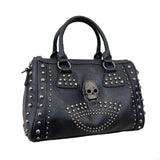 28gd Crossbody Bag Schädel Punk -Tasche Umhängetasche Freier PU -Tasche Niete Taschen für Teenager Mädchen So ist Leben