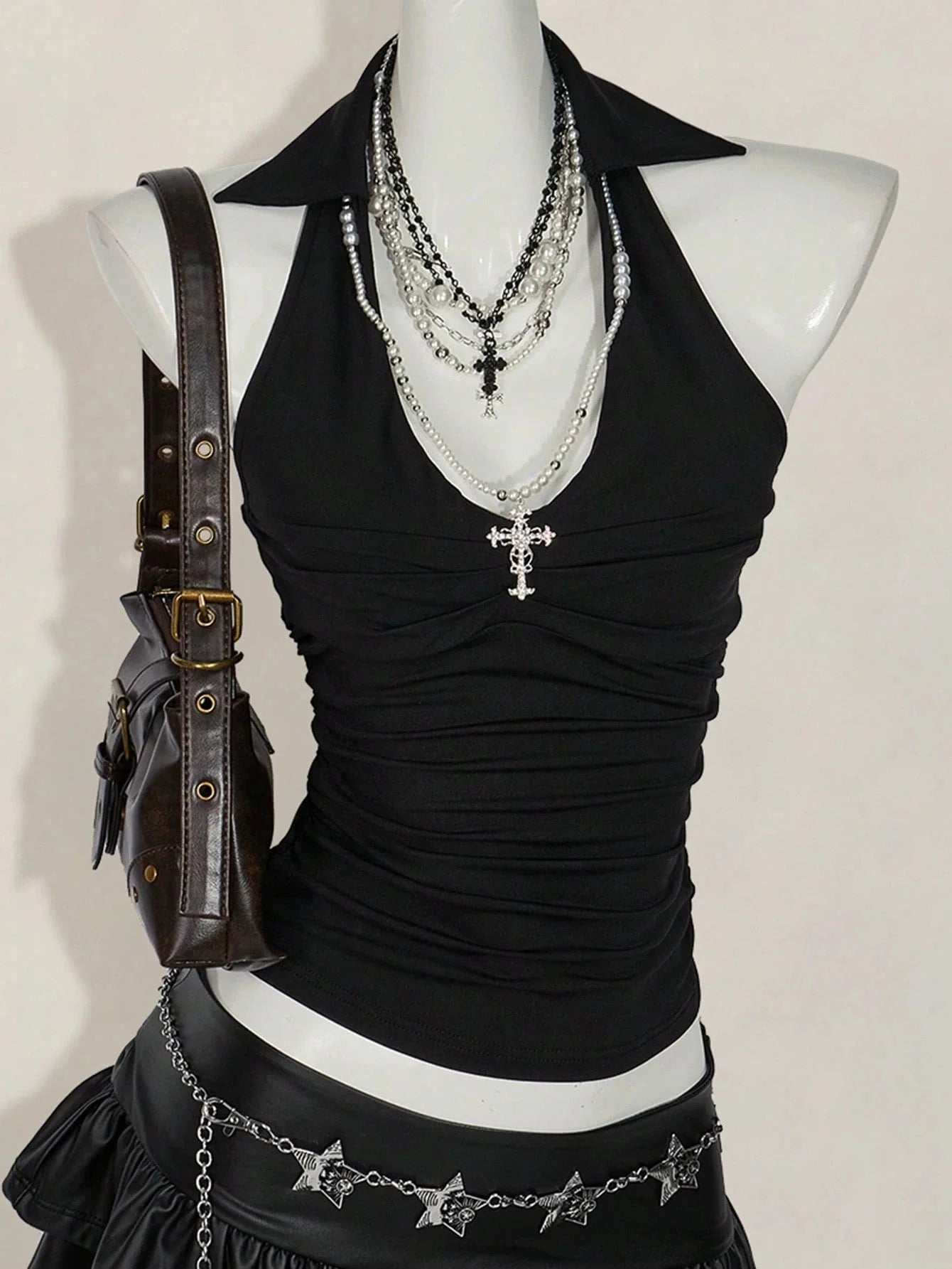 Frau Kleidung Tanks & Camis Neckholder Sexy 2000er Jahre Sommer Y2k Top Damen Korsett Crop Top Shoujo Girl Style Gothic Weste Femme So ist Leben