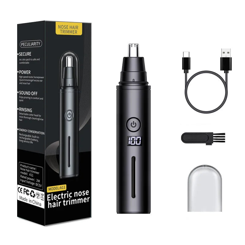 Mini-Taschen-Nasenhaarschneider, schmerzloser Haarschneider, Nasenohren, Haar, Augenbrauen, wasserdicht, tragbarer Trimmer für Männer und Frauen So ist Leben