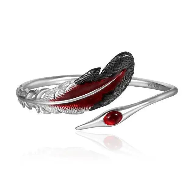 Dunkelheit Schmuck Goth Mandala Blume Manschette Armreifen Goth Krähe Armreif Punk Süße Cool Girl Feder Armband Zubehör Geschenke So ist Leben