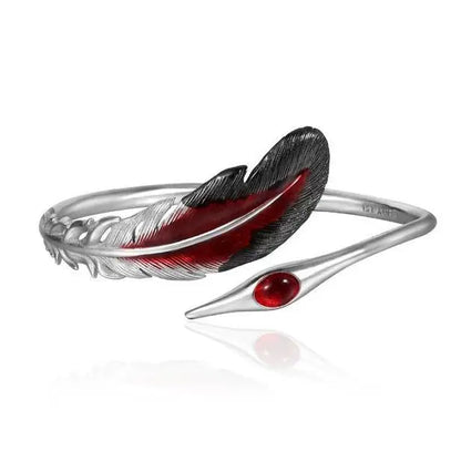 Dunkelheit Schmuck Goth Mandala Blume Manschette Armreifen Goth Krähe Armreif Punk Süße Cool Girl Feder Armband Zubehör Geschenke So ist Leben