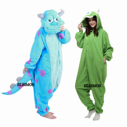 ELEIMOS Monster Kigurumi Onesie Pyjamas Für Frauen Männer Erwachsene Tier Halloween Pyjamas Cartoon Homewear Cosplay Kostüm 2XL 3XL So ist Leben