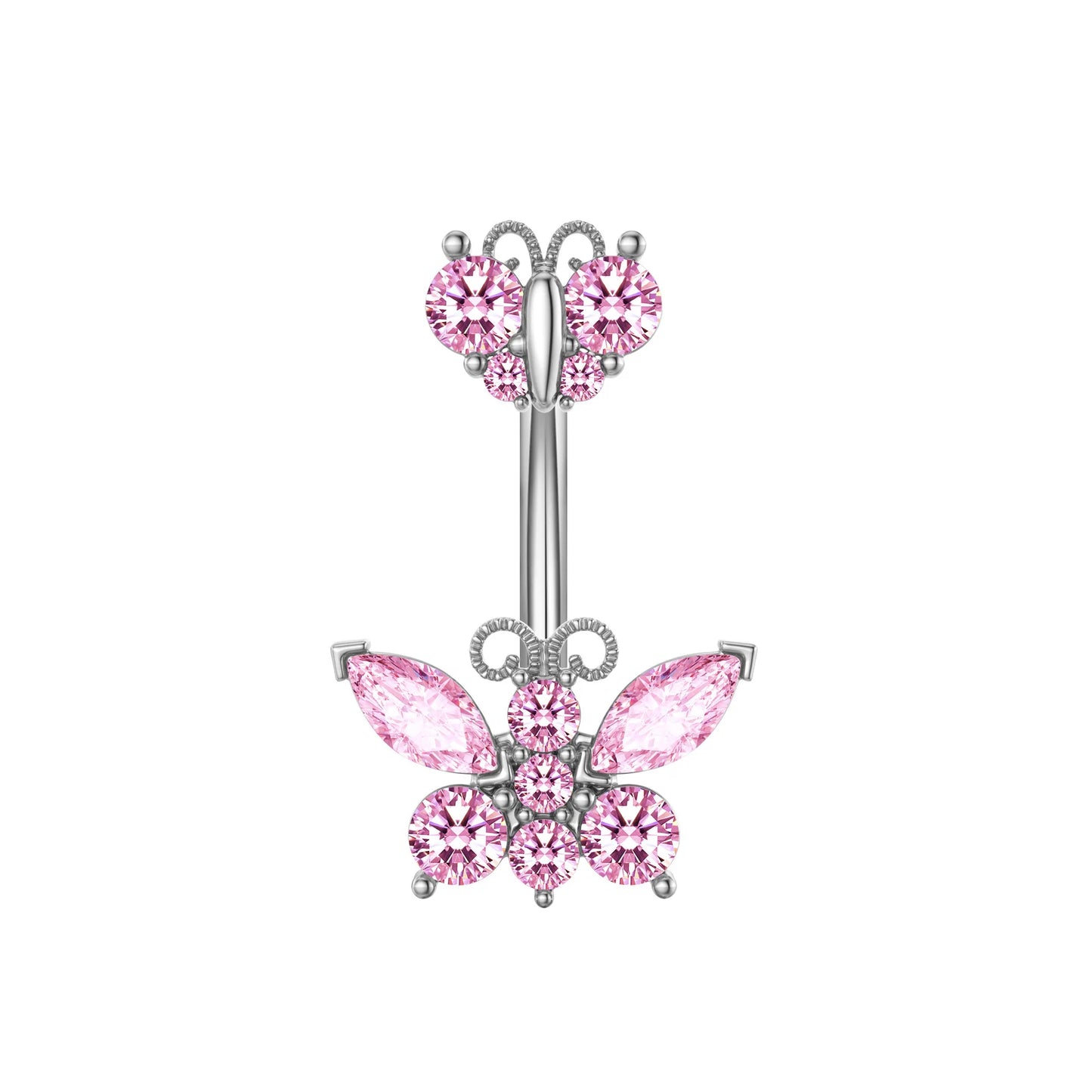 1PCS Rosa Krone Bauchnabel Ringe Schmuck Edelstahl Herz Nabel Piercing Barbell Kristall Nette Bauch Ringe Für Frauen Mädchen So ist Leben