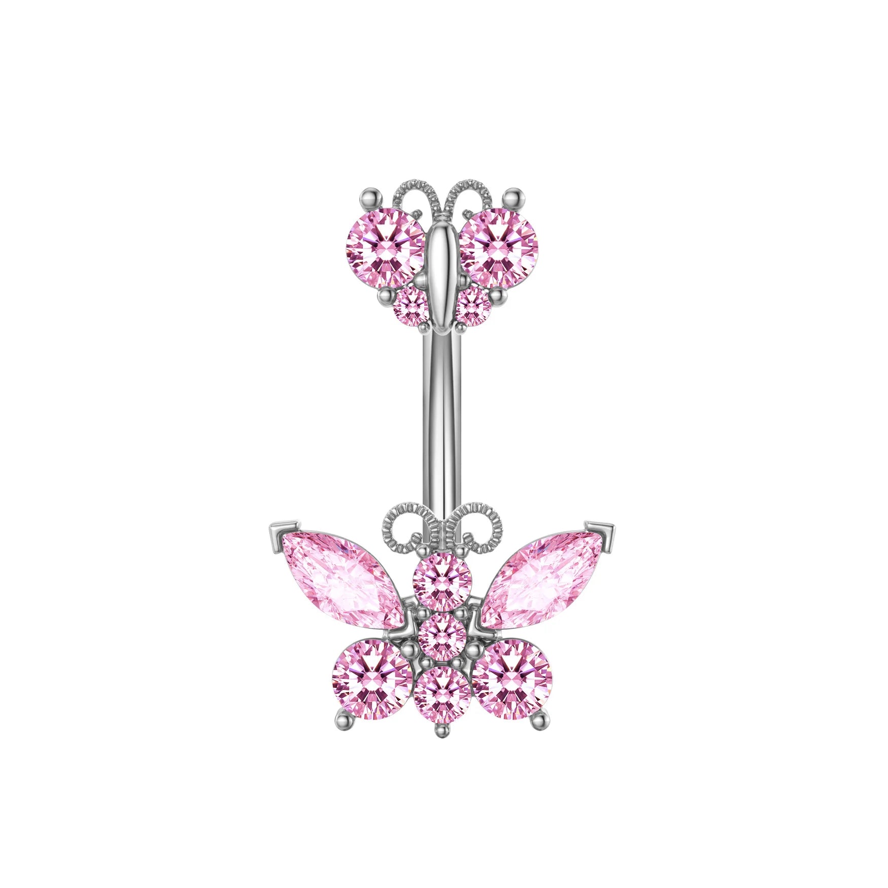1PCS Rosa Krone Bauchnabel Ringe Schmuck Edelstahl Herz Nabel Piercing Barbell Kristall Nette Bauch Ringe Für Frauen Mädchen So ist Leben