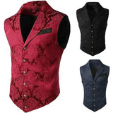 Mittelalterliche Gothic-Weste für Herren Vintage Steampunk-Weste Viktorianisches Kostüm Renaissance-Piratenjacke So ist Leben