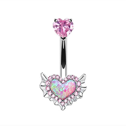 Herzförmiger Nabelring Ornament Wassertropfen 14G Bauchnabelpiercing Langhantel Anhänger Bauch Nombril Piercing Damenschmuck So ist Leben