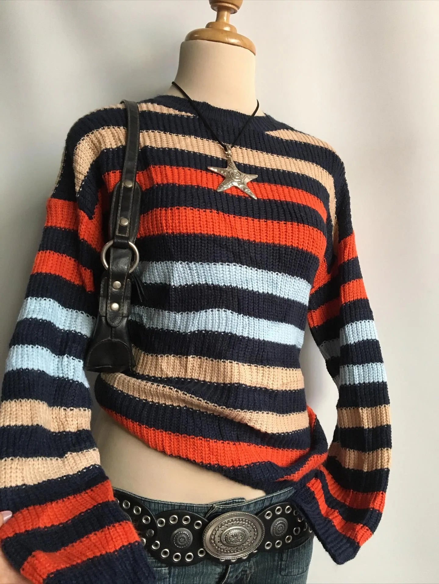 Spicy Girls Stripe Harajuku Y2k Langarm Top Streetwear Rock Goth Chic Crop Top Hip Hop Chic Langarm Pullover Mode Punk So ist Leben