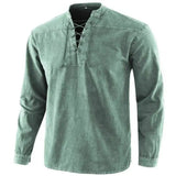 Männer Ritter mittelalterliche Tunika Vintage Lace Up Renaissance römische Hemden Halloween Kostüm für Erwachsene Wikinger Pirat Cosplay für Dating So ist Leben
