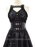 LOLITA Punk Gothic Steam Lace Quaste Tie Taillengürtel geraffte Taille getragen mit Accessoires und Gürtel So ist Leben