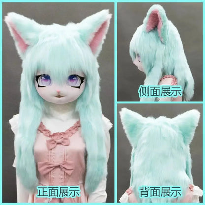 Furry Kig Kigurumi Tier Katze Kaninchen Puppe Tier Maske - So ist Leben