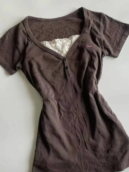 Y2k Crop Top Punk Grafik T-shirts Straße Hot Girl 2000er Jahre Kleidung Süße Slim Tees Harajuku Sommer Damen Top Gothic Shirt emo So ist Leben