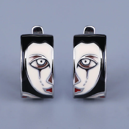 Übertriebene Damen-Ohrringe, Horror-Gesicht-Ohrringe, modischer Party-Schmuck, Halloween-Schmuck, lustiges Geschenk, Ohrringe für Frauen So ist Leben