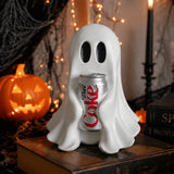 Lustige Geisterfigur mit Getränkedose aus Kunstharz, Halloween-Schreibtischdekoration, Niedliche Gruselige Raumverzierung, Geschenk für Heim- und Bürodekoration So ist Leben