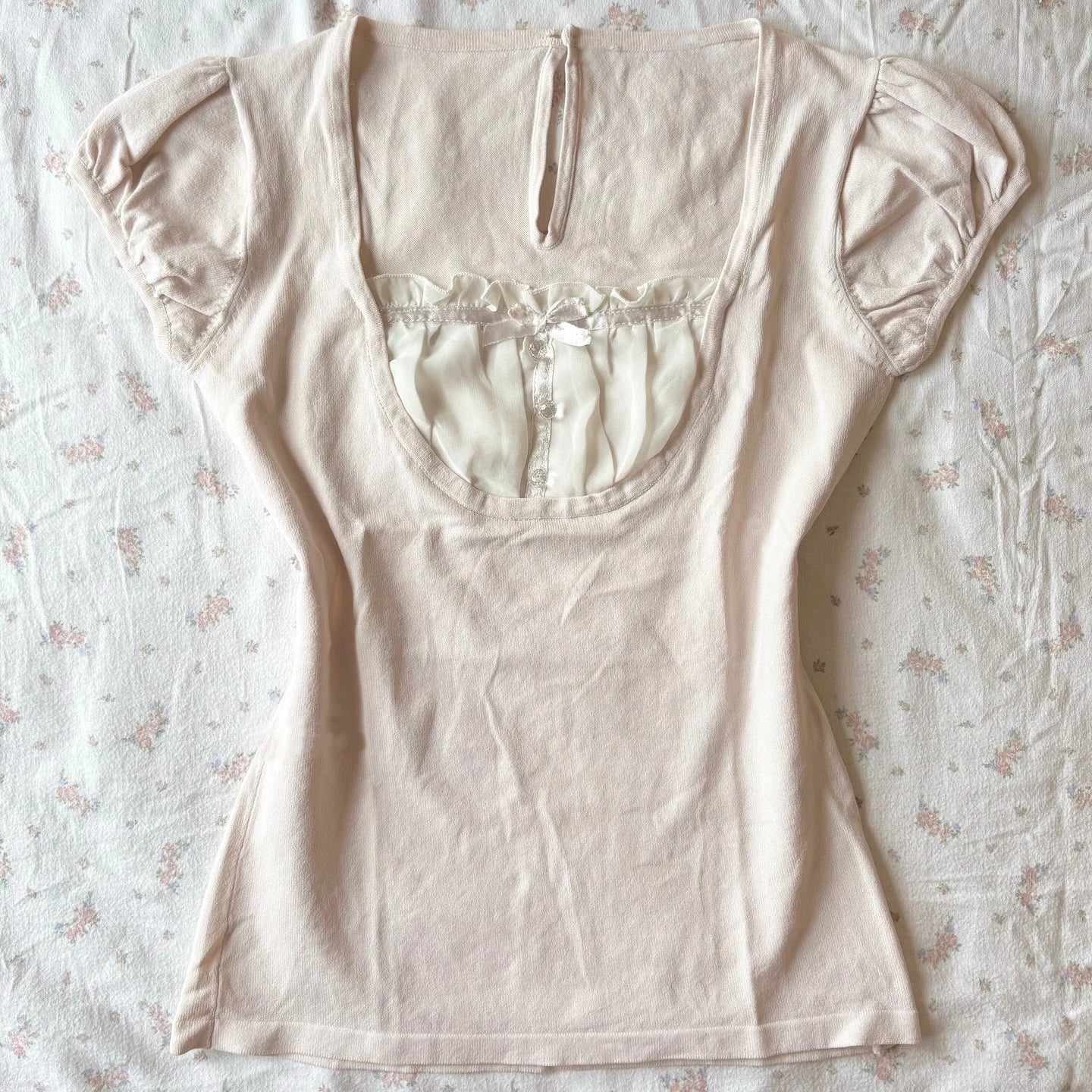 Y2K Rosa Coquette Nette Maiden Süße Frauen Kleidung Heiße Spitze Baby T Harajuku Schlank Tops Klassische Kurzarm Vintage Chic Shirts So ist Leben