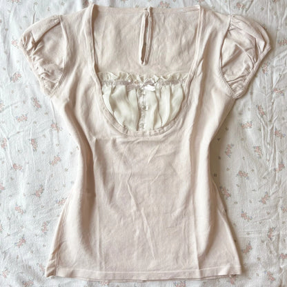 Y2K Rosa Coquette Nette Maiden Süße Frauen Kleidung Heiße Spitze Baby T Harajuku Schlank Tops Klassische Kurzarm Vintage Chic Shirts So ist Leben