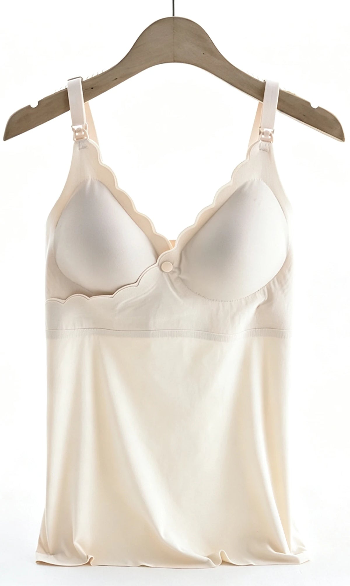 Weiches, seidiges Umstands- und Still-Tanktop mit herausnehmbaren Polstern, integriertem BH-Camisole für Schwangerschaft, Wochenbett, Alltag und Schlaf. So ist Leben