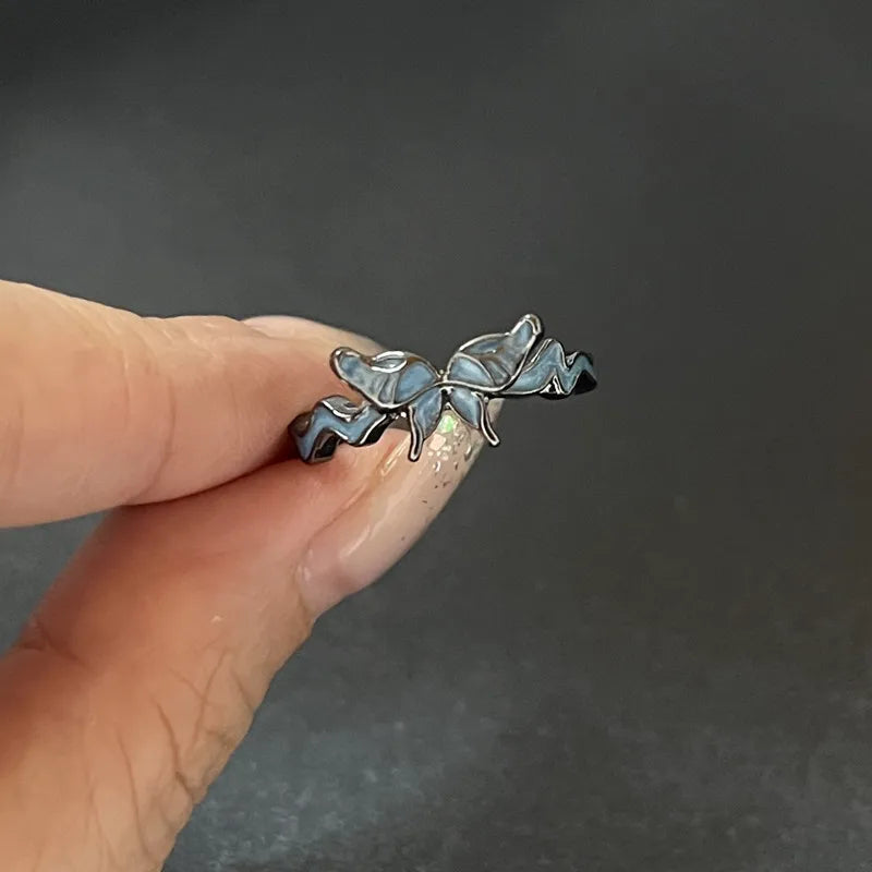 Y2K Kristall Ringe Kpop Herz Einstellbare Ring Unregelmäßige Geometrie Punk Vintage Ringe Set für Frauen Mädchen Neue Mode Schmuck So ist Leben