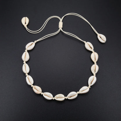 Heißer Muschel Muschel Halskette Frauen Schmuck Sommer Strand Shell Halsband Böhmischen Seil Kauri Perlen Halsketten Handgemachte Kragen Weibliche So ist Leben