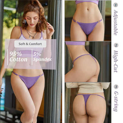 Sexy Frauen Baumwolle Tangas verstellbaren Gürtel nahtlosen Höschen atmungsaktive niedrige Taille Dessous weibliche weiche einfarbige Intimates So ist Leben
