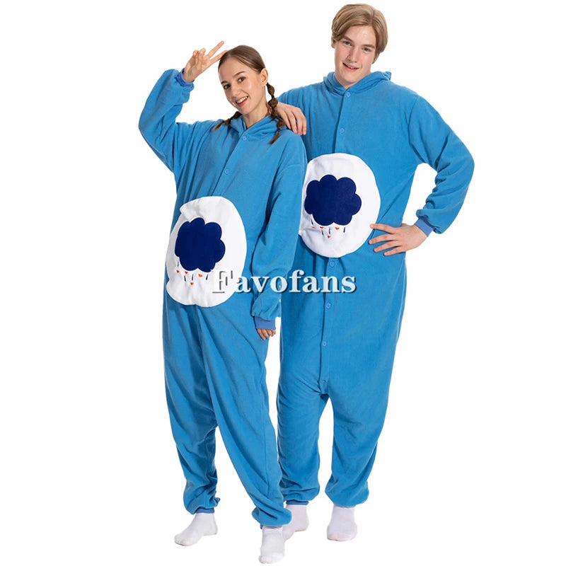 Favofans Tier-Kigurumi für Erwachsene Frauen Bären-Onesies Pyjamas Halloween-Kostüme Cosplay-Jumpsuit Weihnachtsgeschenk So ist Leben