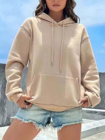 Lässiger kreativer Fleecepullover für Damen, Sweatshirt, Kapuzenpullover - So ist Leben