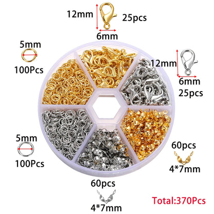 Legierung Zubehör Schmuck Erkenntnisse Set Reparatur Werkzeuge Karabinerverschluss Offene Biegeringe Ohrring Haken für DIY Schmuck Machen Liefert So ist Leben