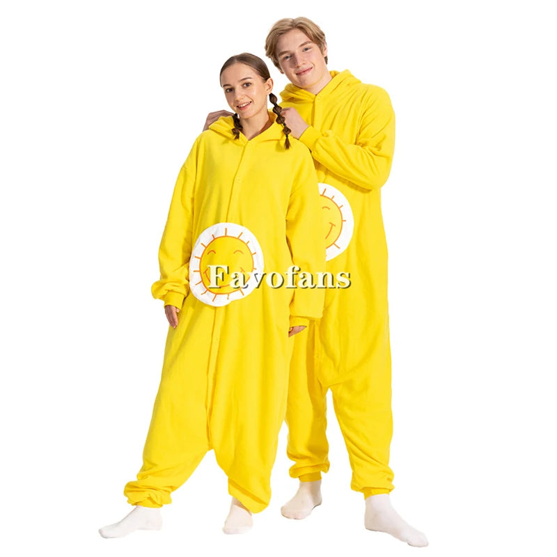 Favofans Tier-Kigurumi für Erwachsene Frauen Bären-Onesies Pyjamas Halloween-Kostüme Cosplay-Jumpsuit Weihnachtsgeschenk So ist Leben
